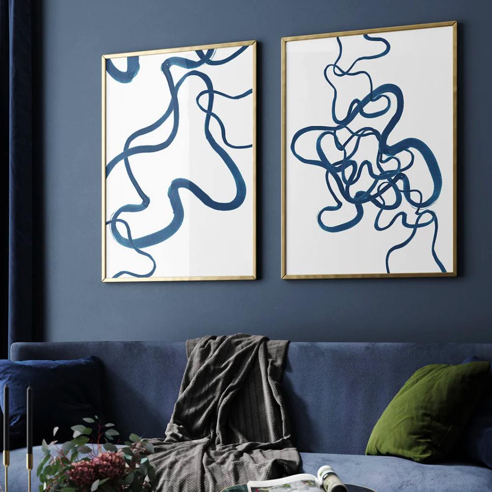 Interior Colour Trend: Creating A Sense Of Calm With Deep Blue Wall Art Prints