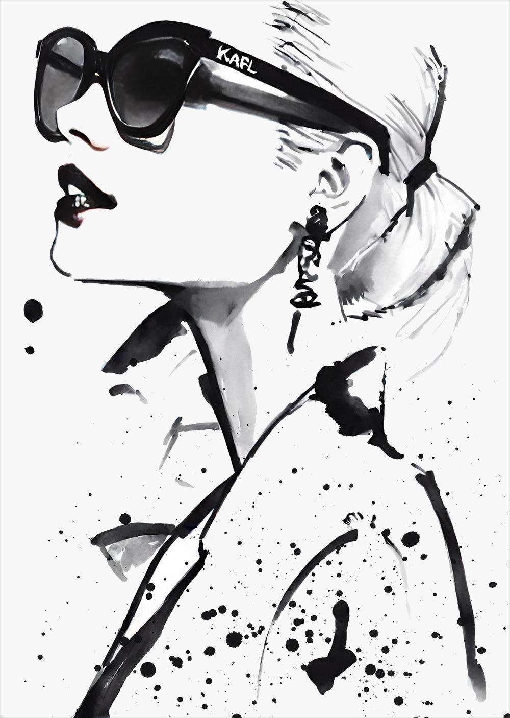 Karl Lagerfled Fashoinista Wall Art Print