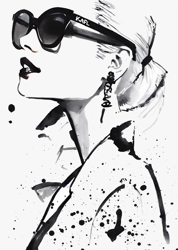 Karl Lagerfled Fashoinista Wall Art Print