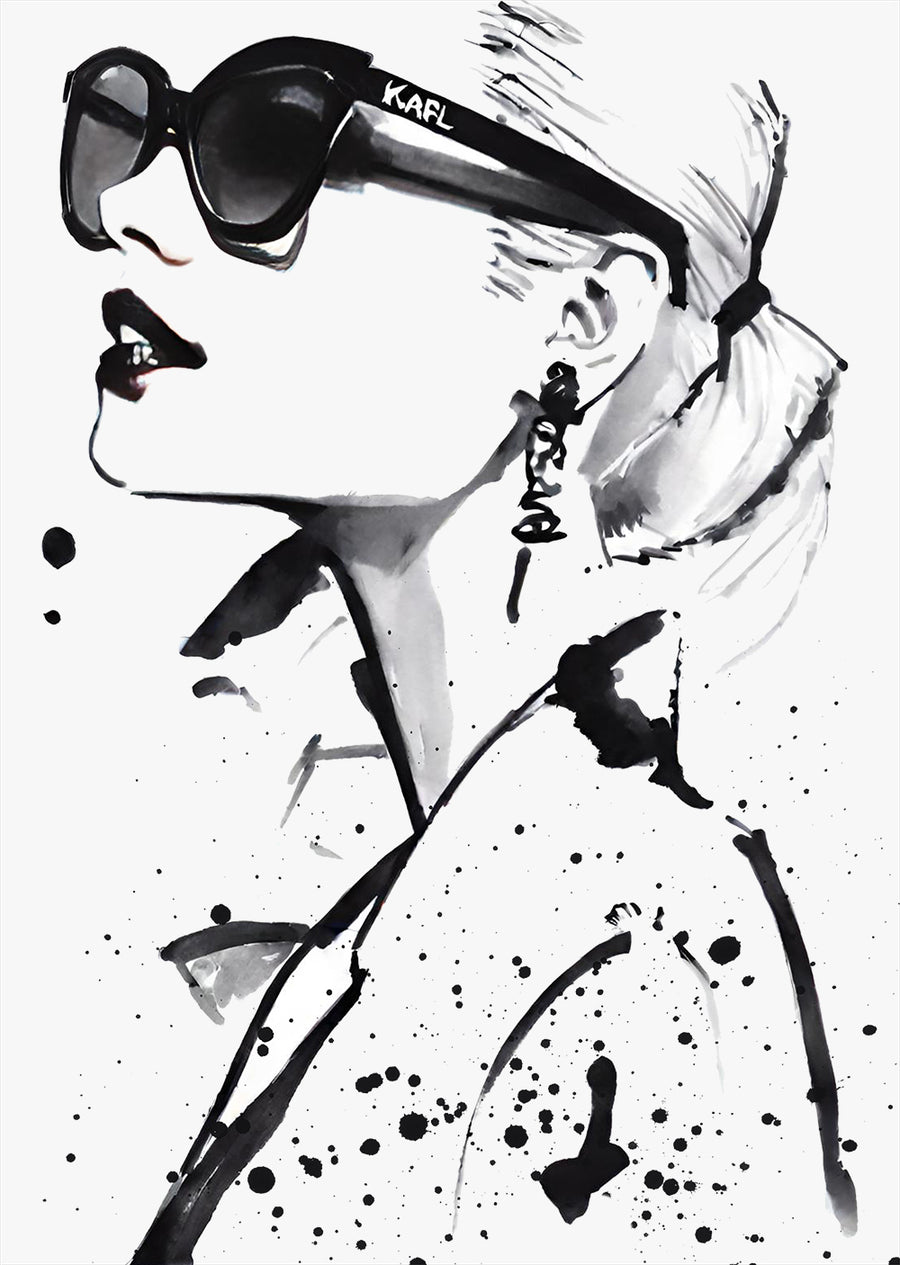 Karl Lagerfled Fashoinista Wall Art Print