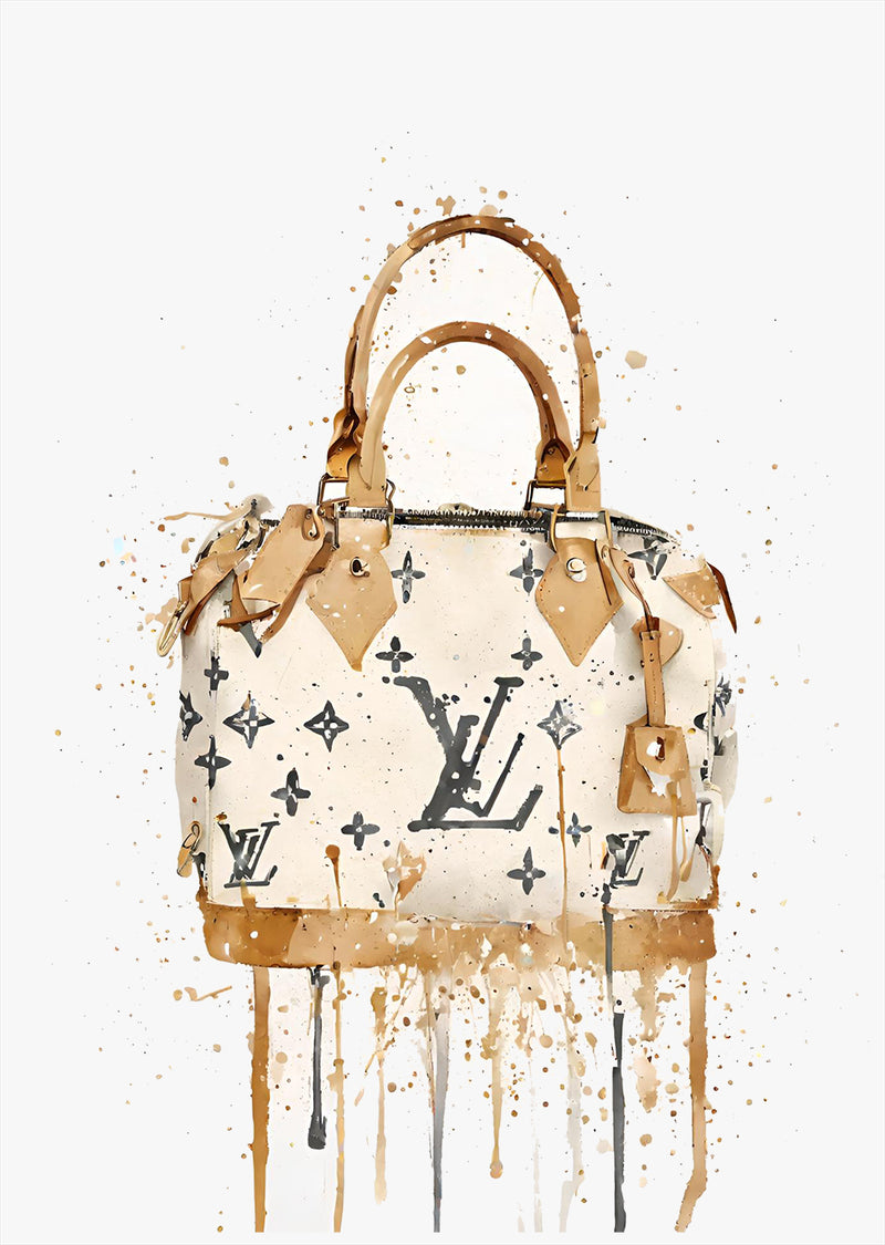 Fashionista Bag Drip Wall Art Print