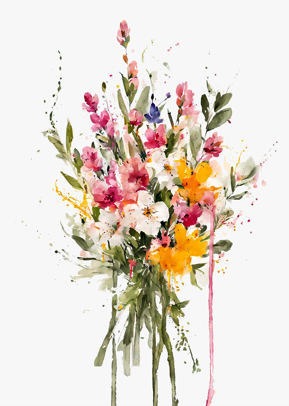 Vibrant Wildflower Array Wall Art Print