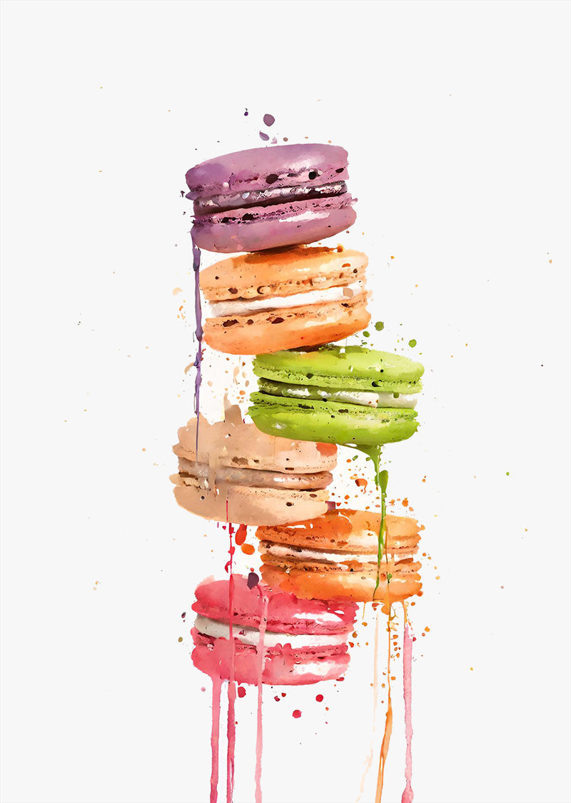 Stacked Macarons Wall Art Print