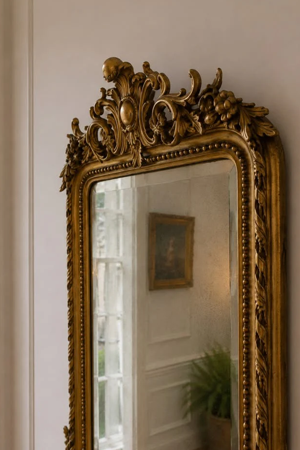 Antique Giltwood & Gesso Wall Mirror