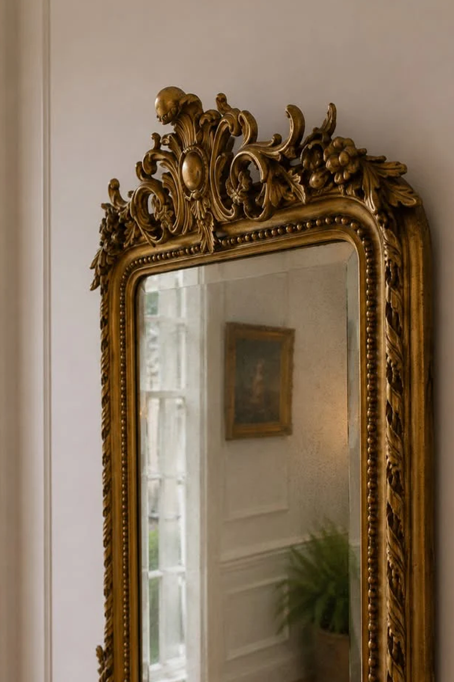 Antique Giltwood & Gesso Wall Mirror