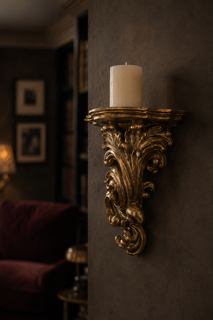 Pair of Ornate Gilt Wall Candle Brackets