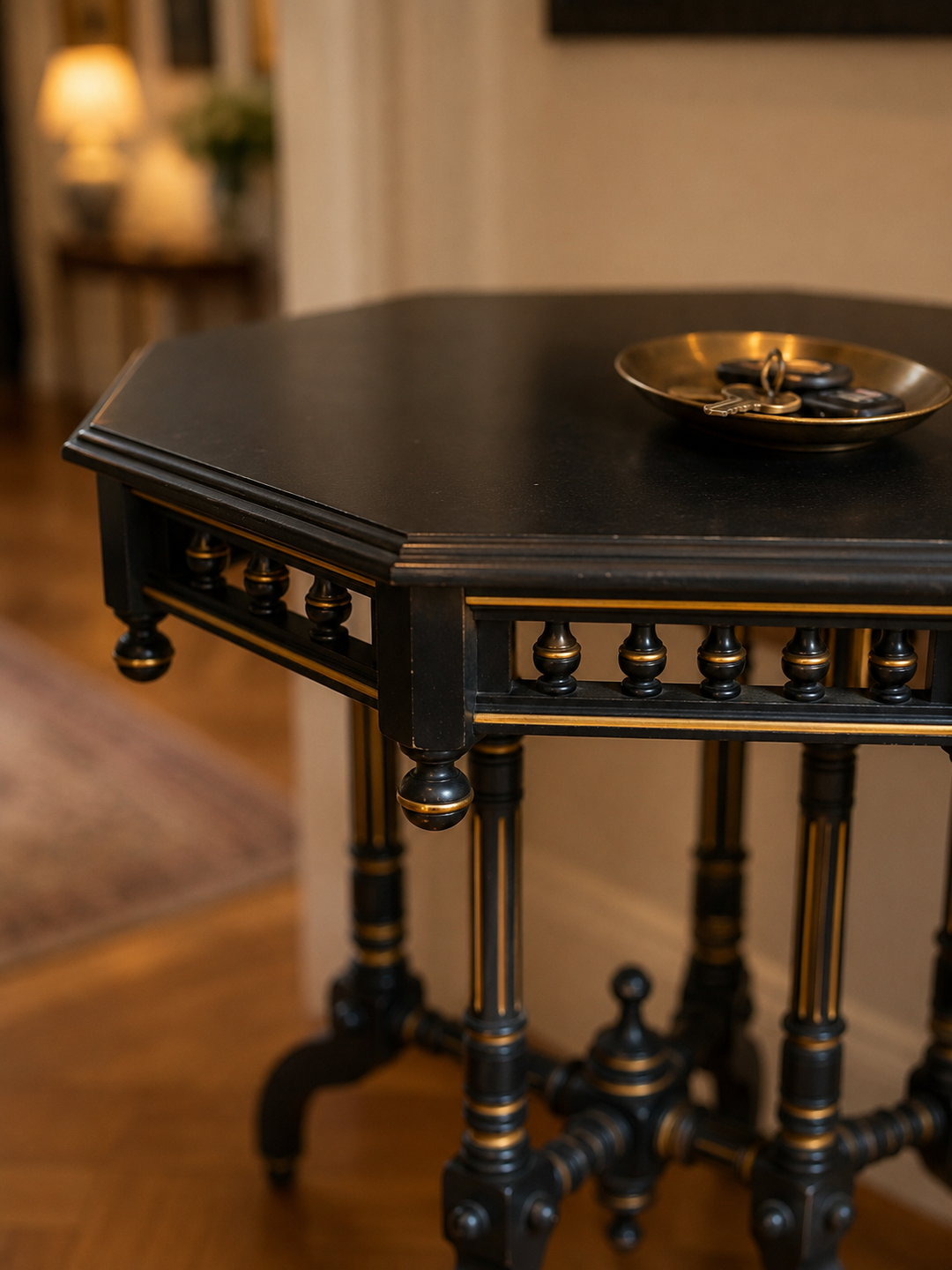 Antique Ebonised Aesthetic Movement Occasional Table