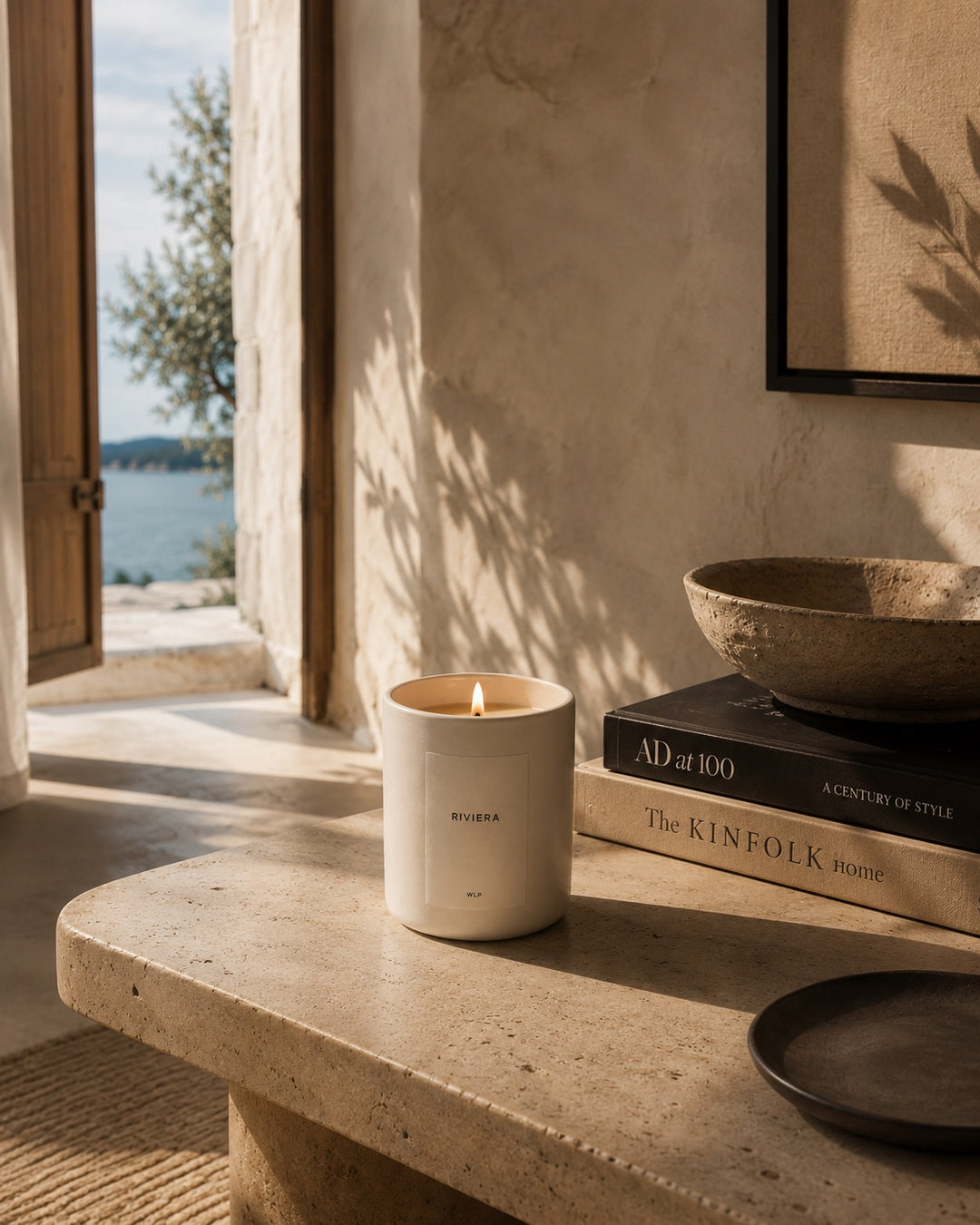 Luxuriöse handgegossene Kerze 'Mykonos Breeze'