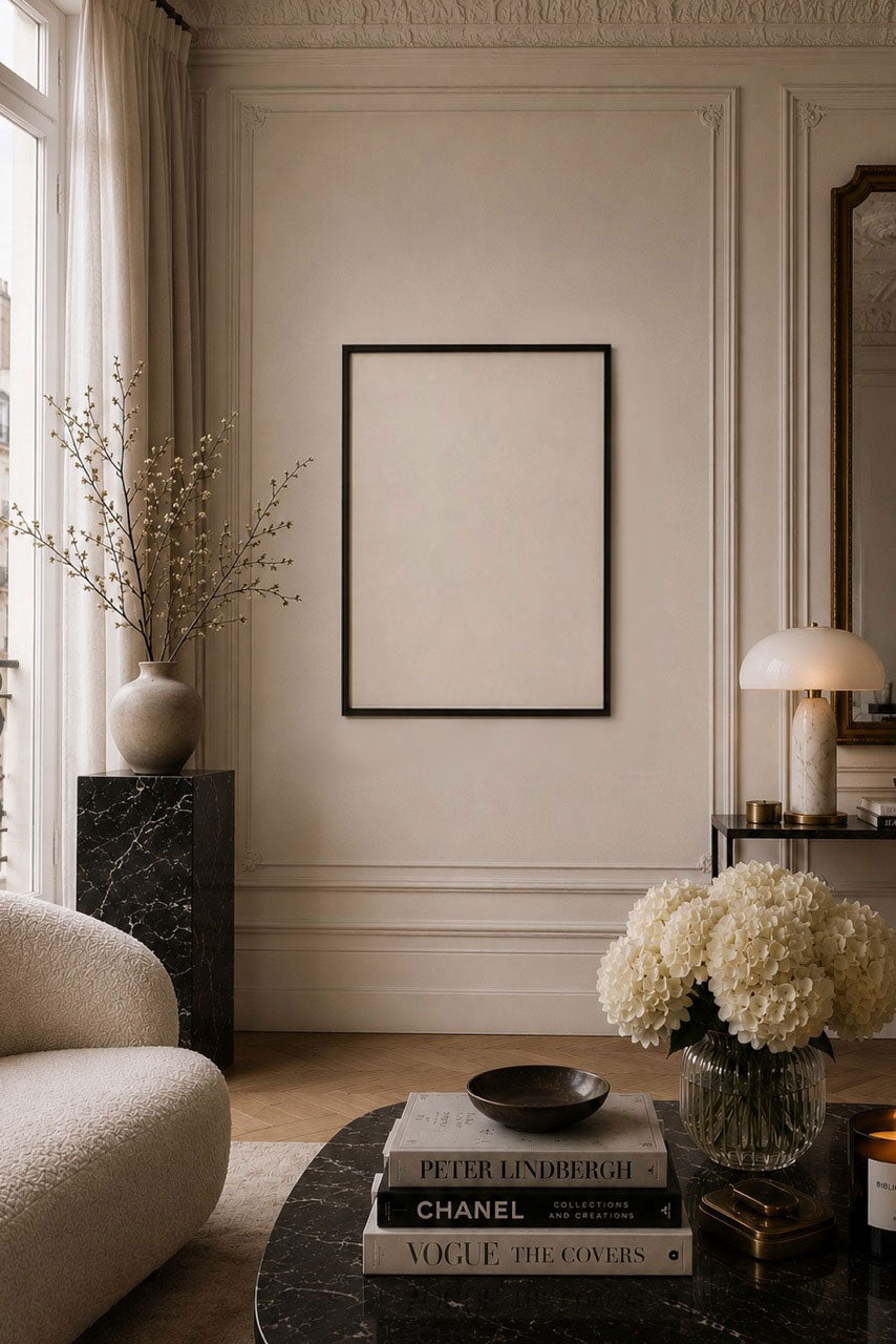 Flower Wall Art Print 'Blush' lifestyle mockup
