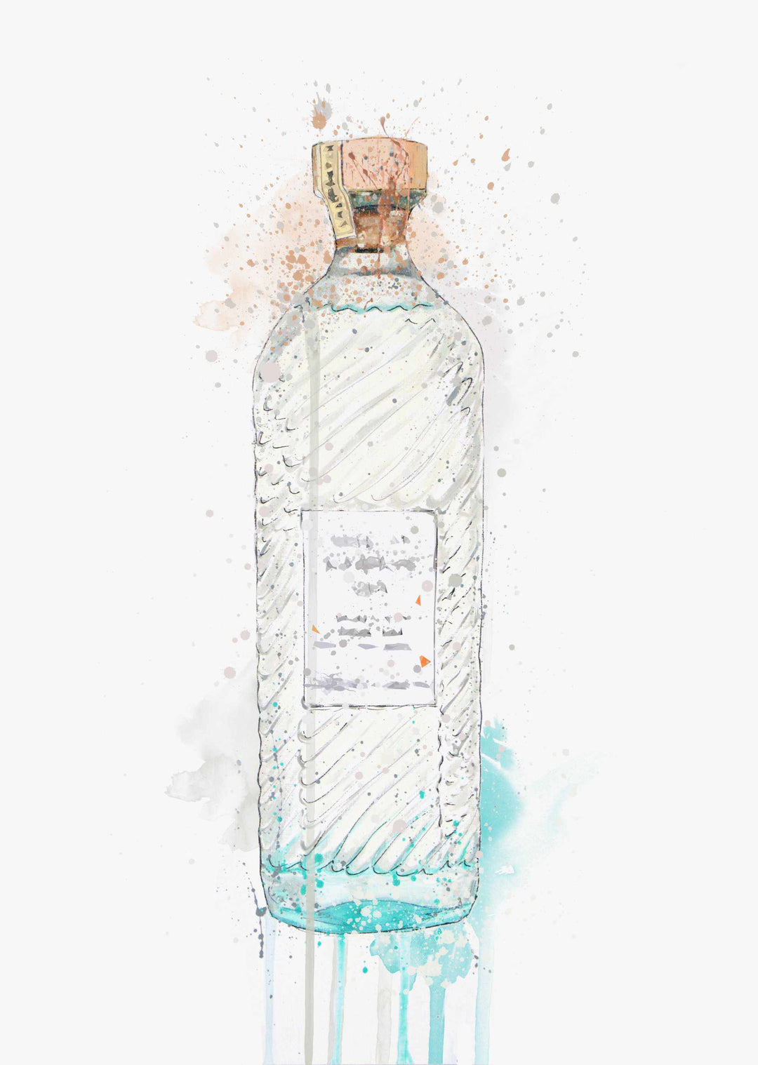 Gin Bottle Wall Art Print 'Hebridean Hue'-We Love Prints