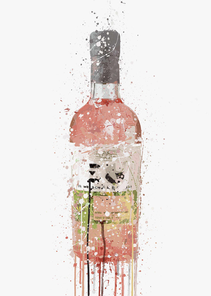 Gin Bottle Wall Art Print 'Soft Pink'-We Love Prints