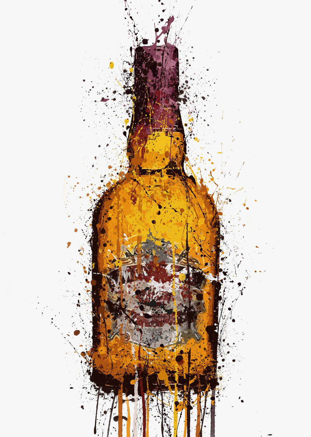 Whisky Bottle Wall Art Print 'Malt'-We Love Prints