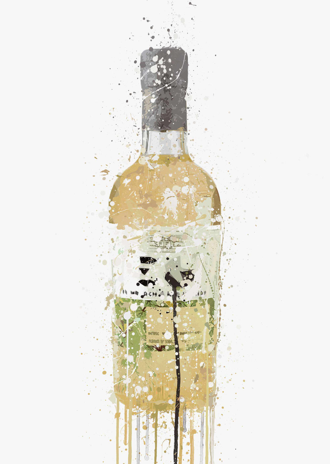Gin Bottle Wall Art Print 'Meadow'-We Love Prints