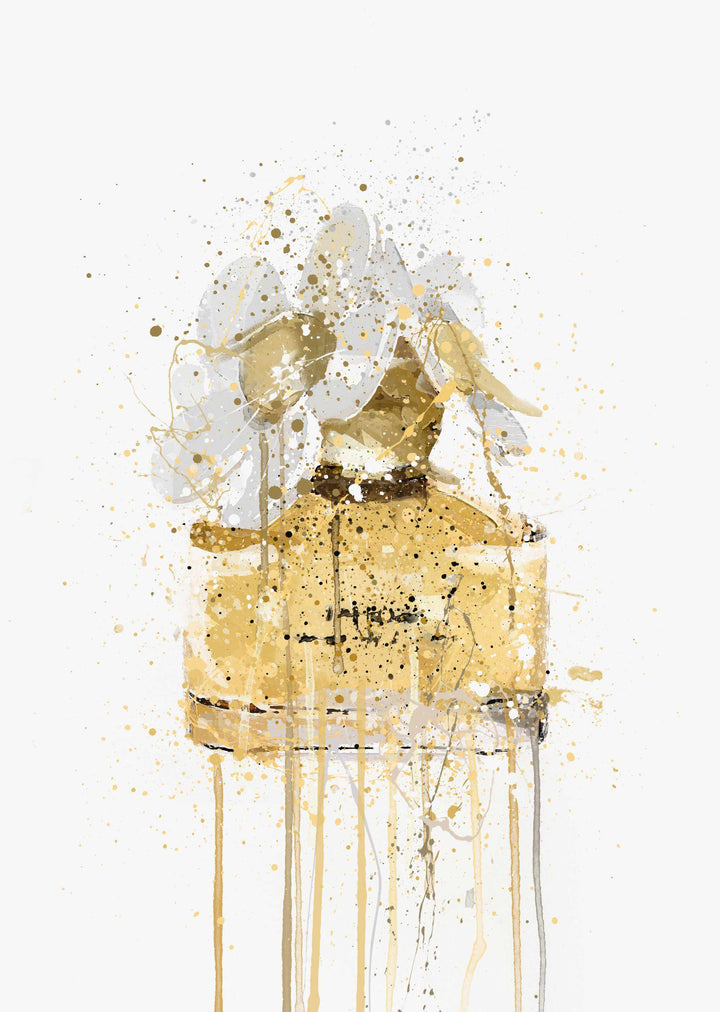 Fragrance Bottle Wall Art Print 'Yellow'-We Love Prints