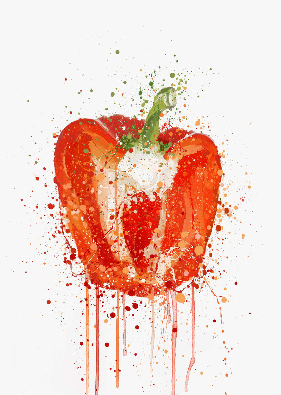 Red Pepper Vegetable Wall Art Print