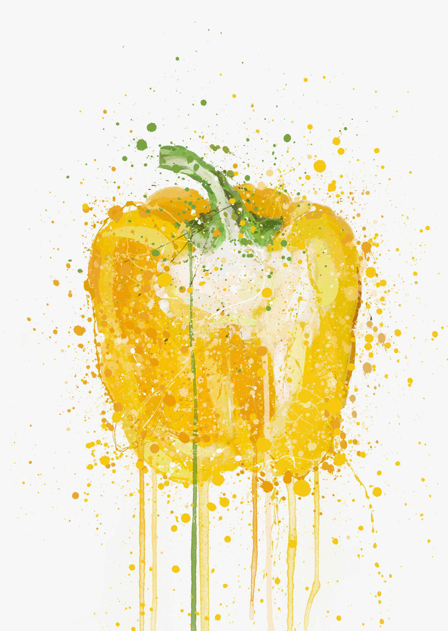 Gelbe Paprika-Gemüse-Wand-Kunstdruck