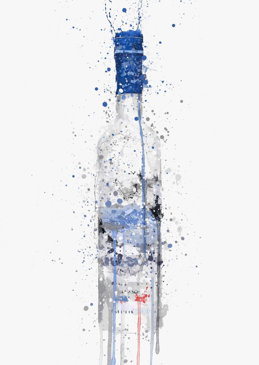 Vodka Bottle Wall Art Print 'Frost'