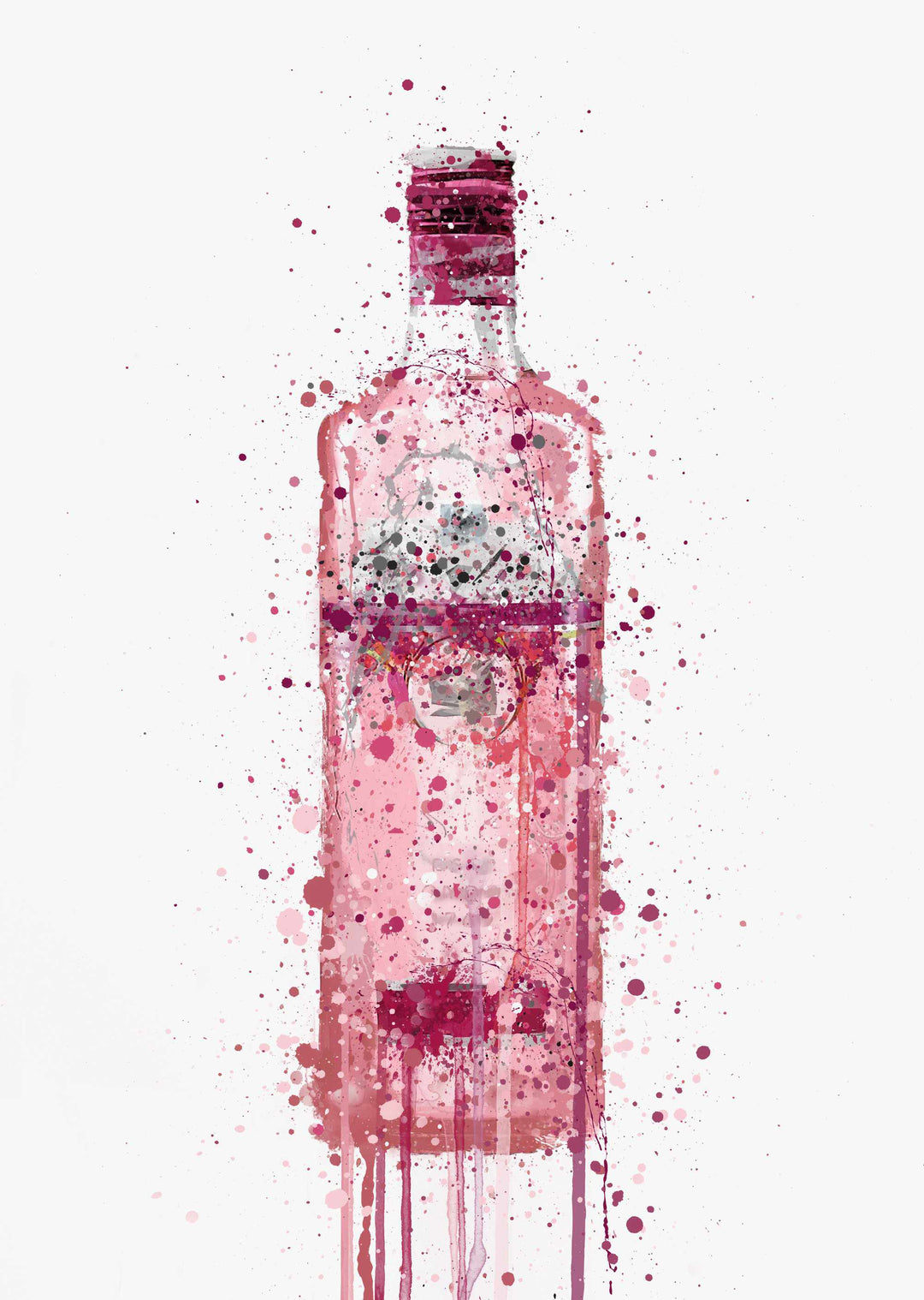 Gin Bottle Wall Art Print 'Hard Candy'-We Love Prints