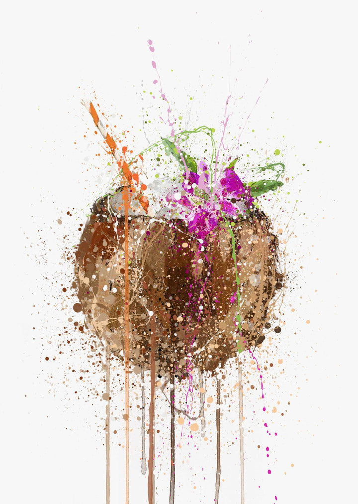 Coconut Colada Cocktail Wall Art Print-We Love Prints