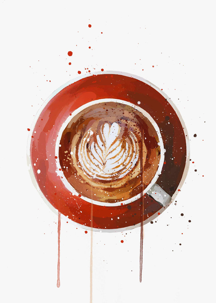 Coffee Wall Art Print 'Flat White'-We Love Prints