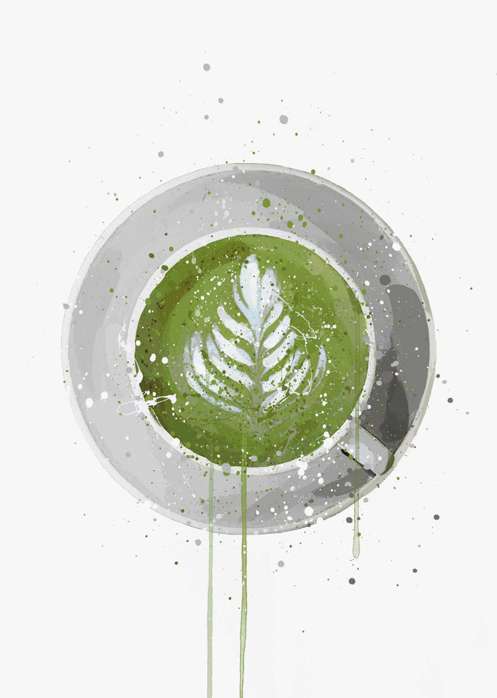 Tea Wall Art Print 'Matcha Latte'-We Love Prints
