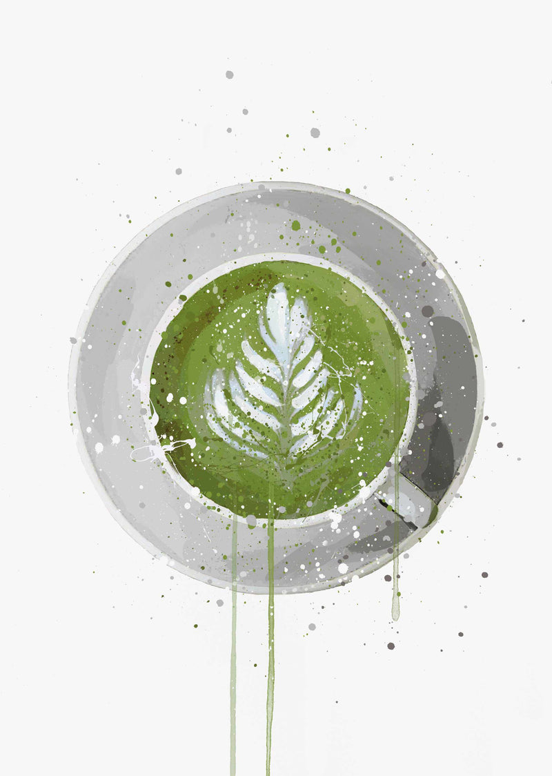 Tea Wall Art Print 'Matcha Latte'