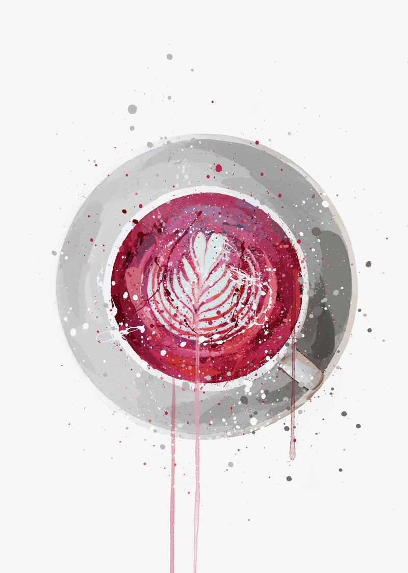 Tea Wall Art Print 'Beetroot Latte'