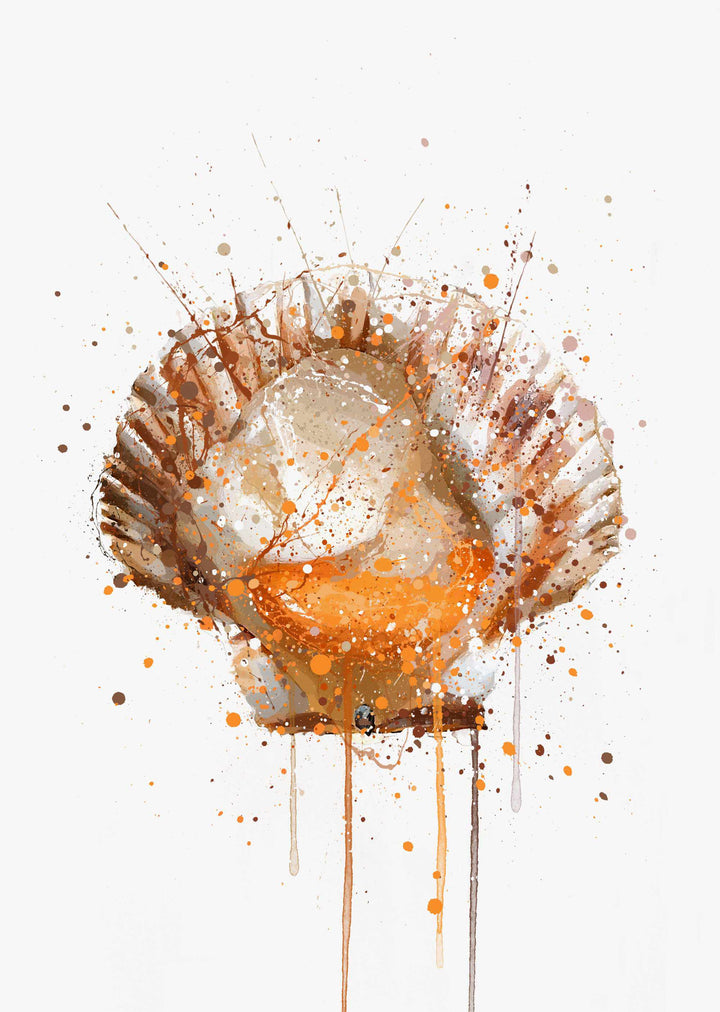 Seafood Wall Art Print 'Scallop'-We Love Prints