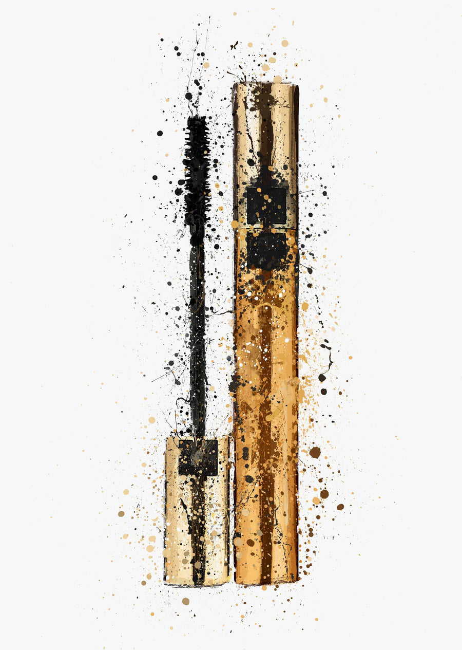 Makeup Mascara Wall Art Print 'Gold Dust Woman'