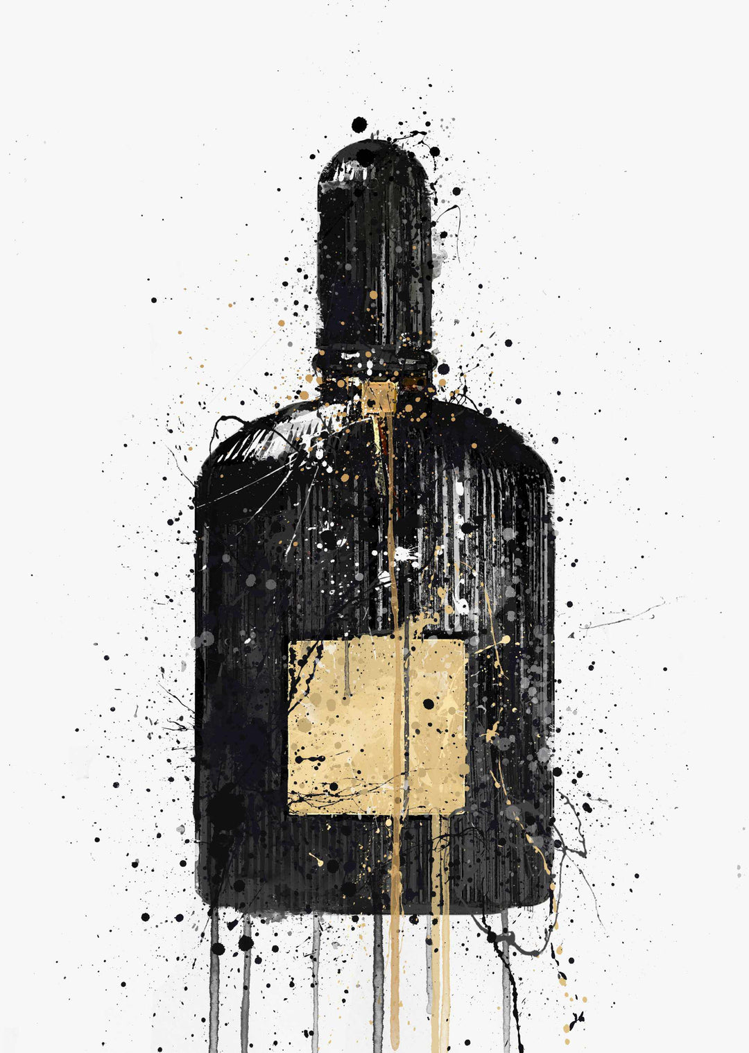 Fragrance Bottle Wall Art Print 'Egyptian Gold'-We Love Prints