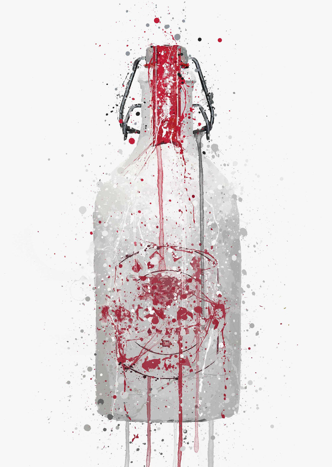 Liquor Bottle Wall Art Print 'Porcelain'-We Love Prints