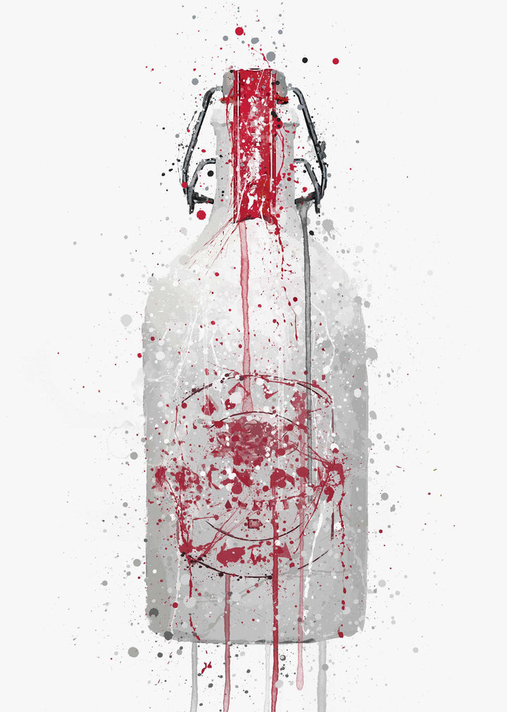 Liquor Bottle Wall Art Print 'Porcelain'-We Love Prints
