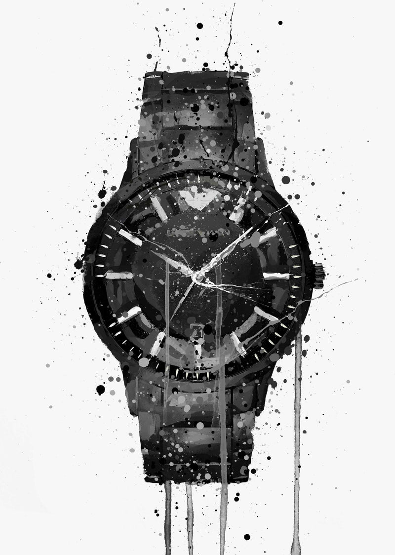 Wrist Watch Wall Art Print 'Raven'