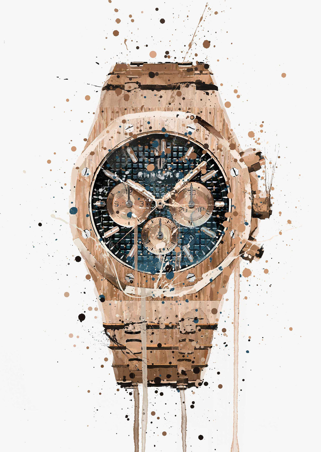 Wrist Watch Wall Art Print 'Walnut'