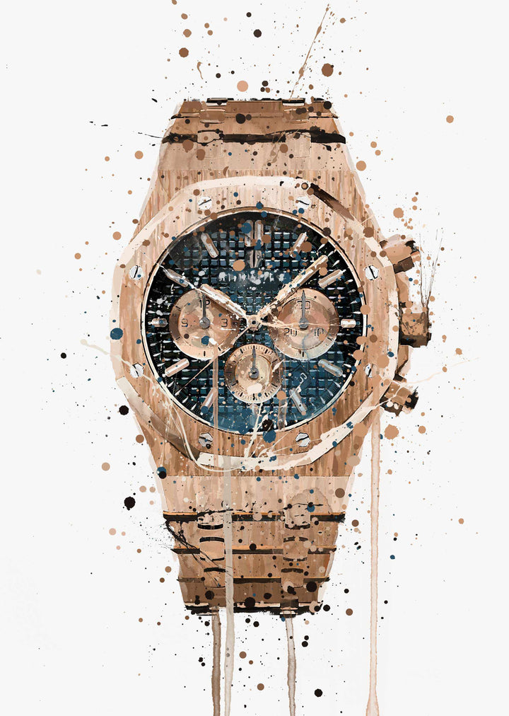 Wrist Watch Wall Art Print 'Walnut'