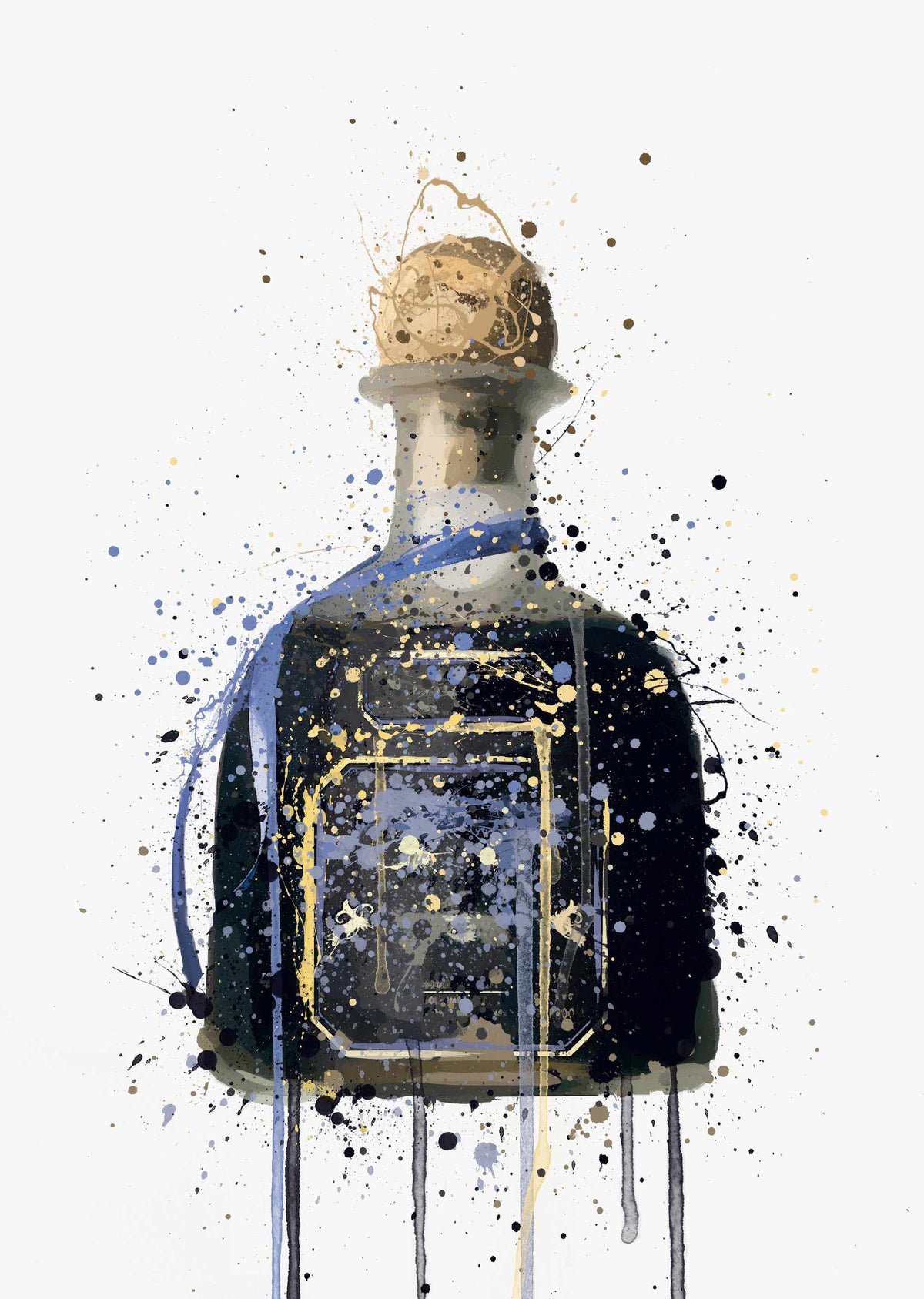 Tequila Bottle Wall Art Print 'Cafe'