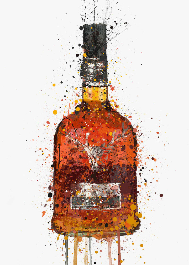 Whisky Bottle Wall Art Print 'Sienna'