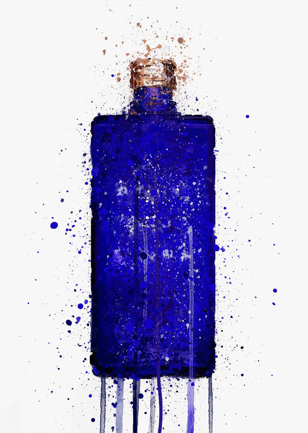 Whisky Bottle Wall Art Print 'Deep Sea'