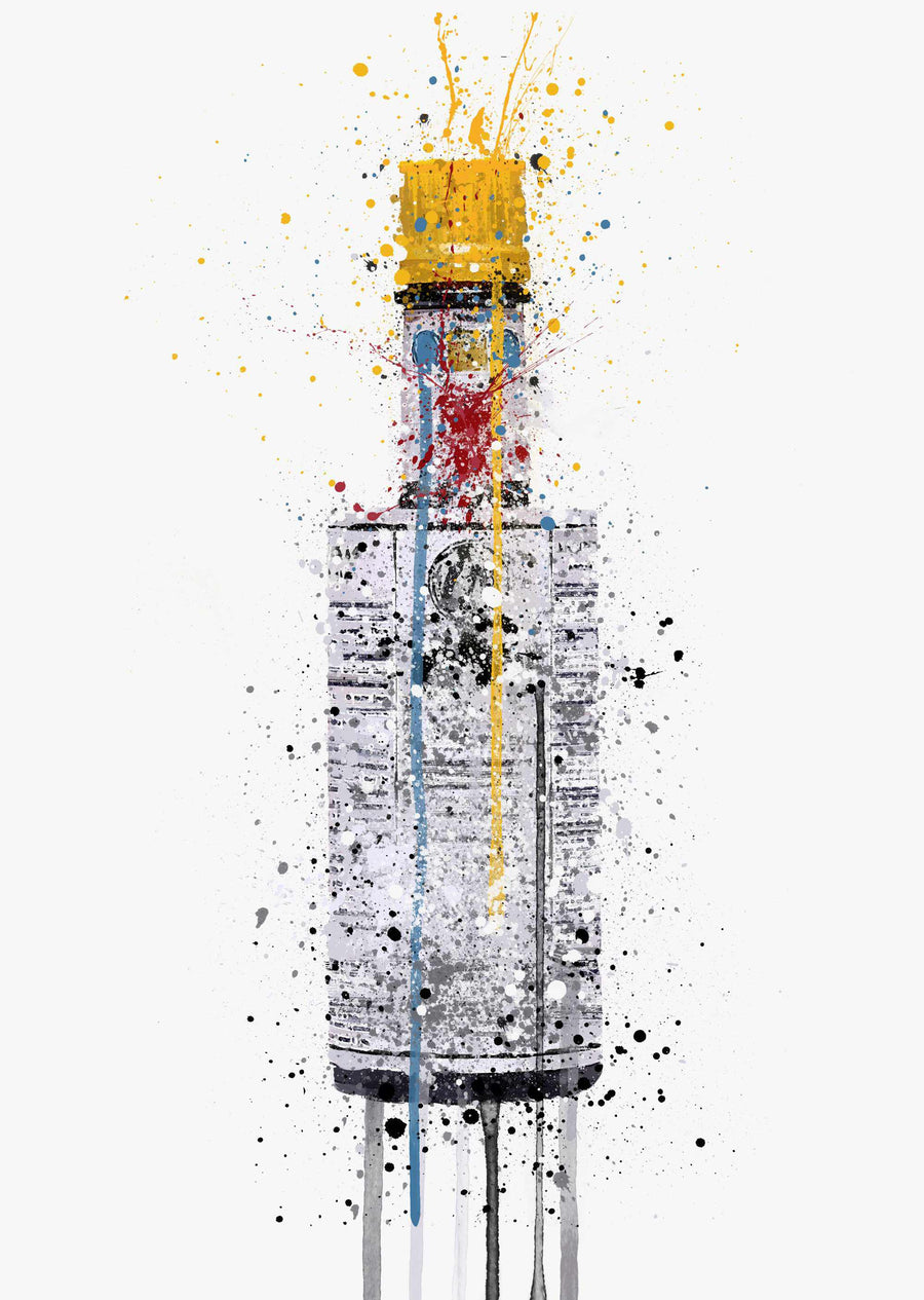 Bitters Bottle Wall Art Print 'Mondrain'
