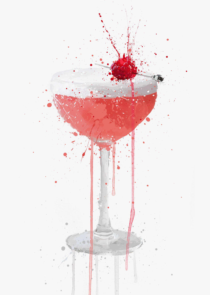 Clover Club Cocktail-Wand-Kunstdruck