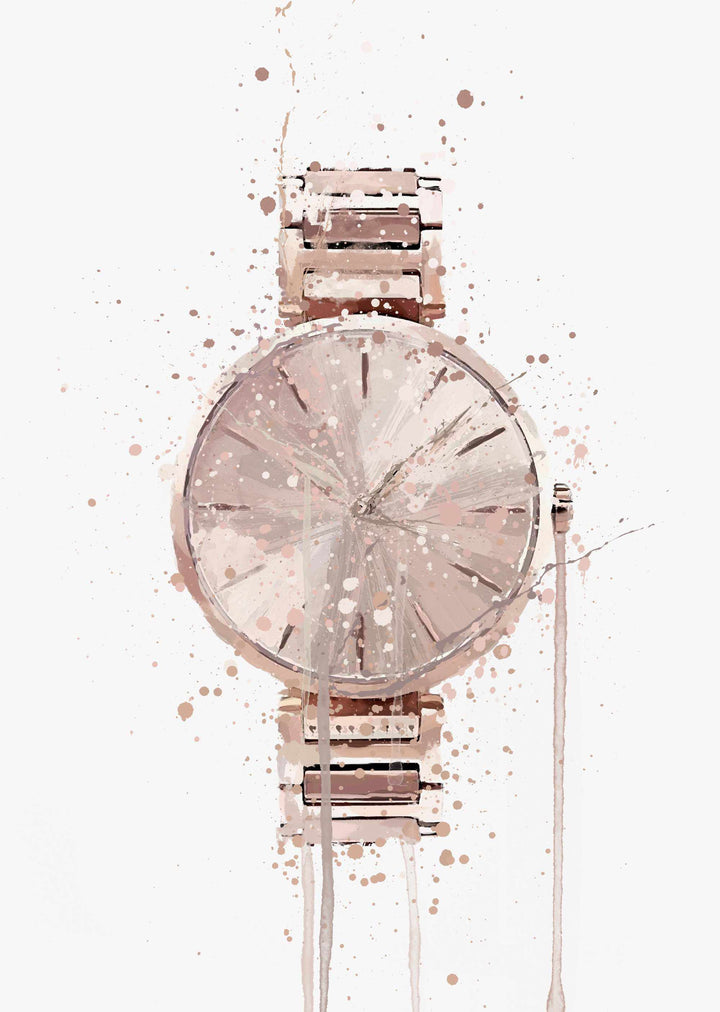 Wrist Watch Wall Art Print 'Rose Gold'