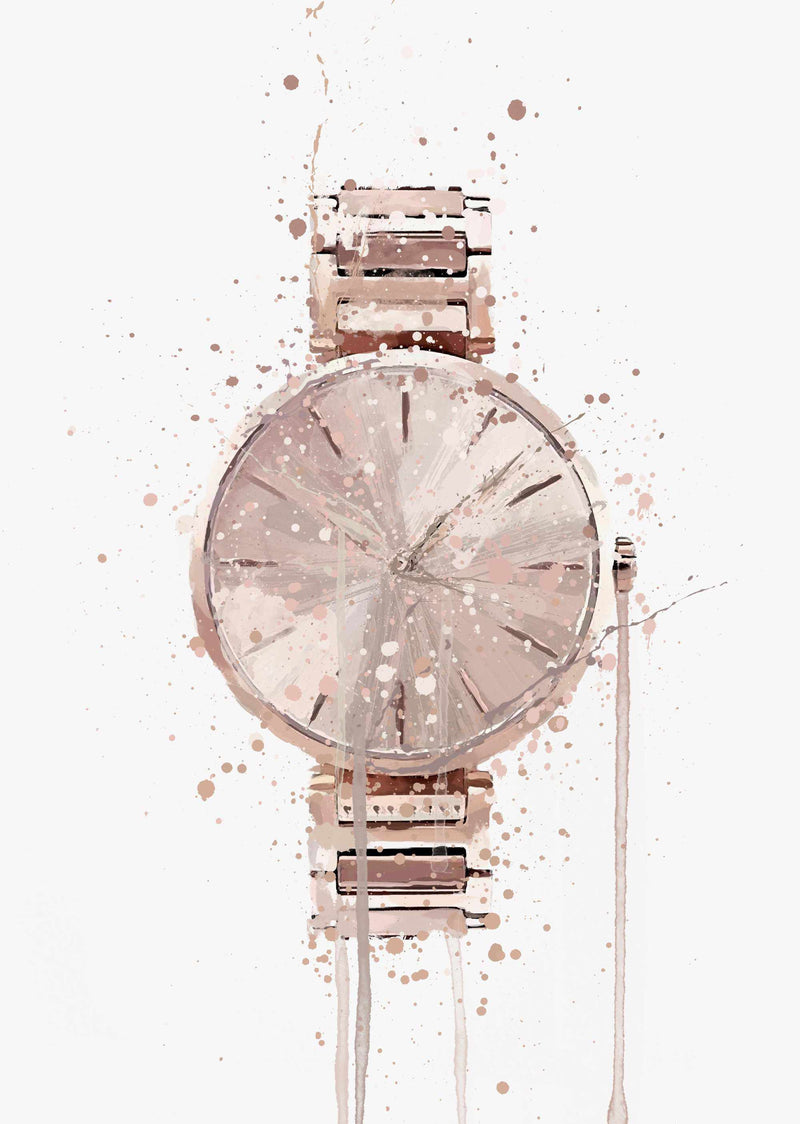 Wrist Watch Wall Art Print 'Rose Gold'