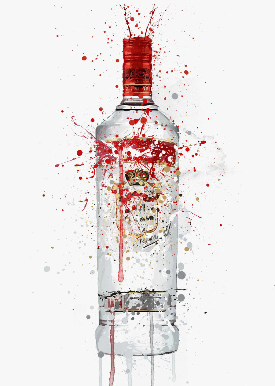 Vodka Bottle Wall Art Print 'Glacial'
