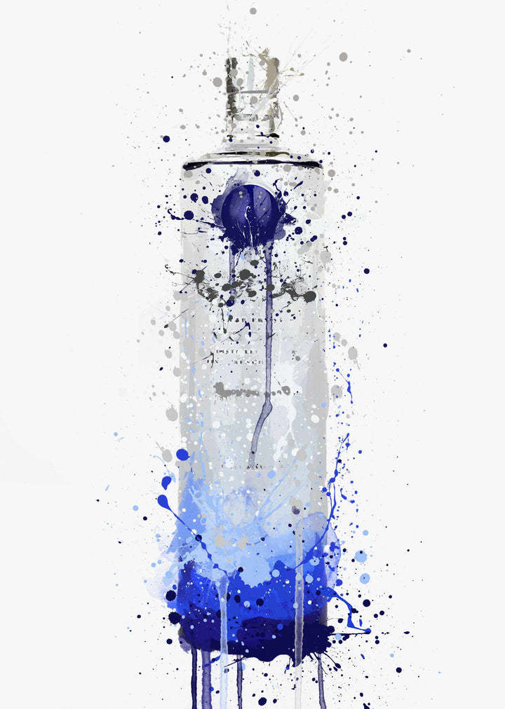 Vodka Bottle Wall Art Print 'Artic Frost'