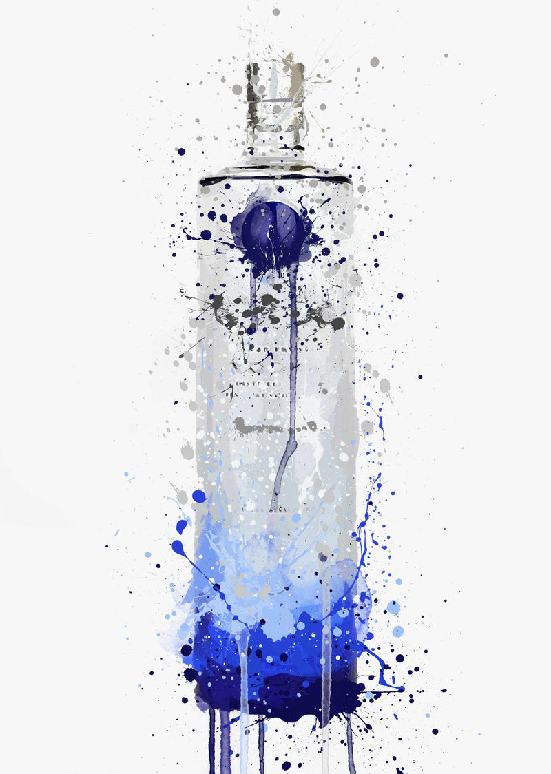 Vodka Bottle Wall Art Print 'Artic Frost'