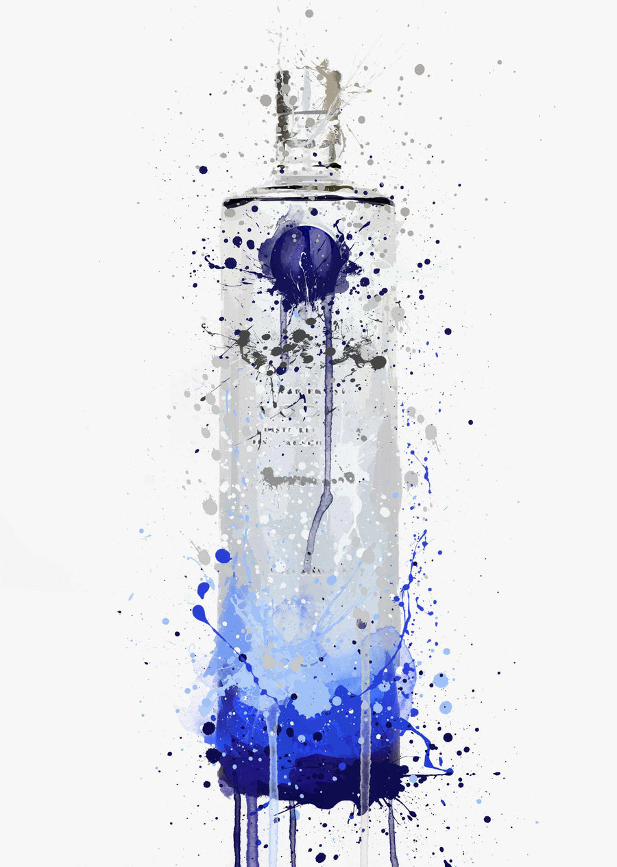 Vodka Bottle Wall Art Print 'Artic Frost'