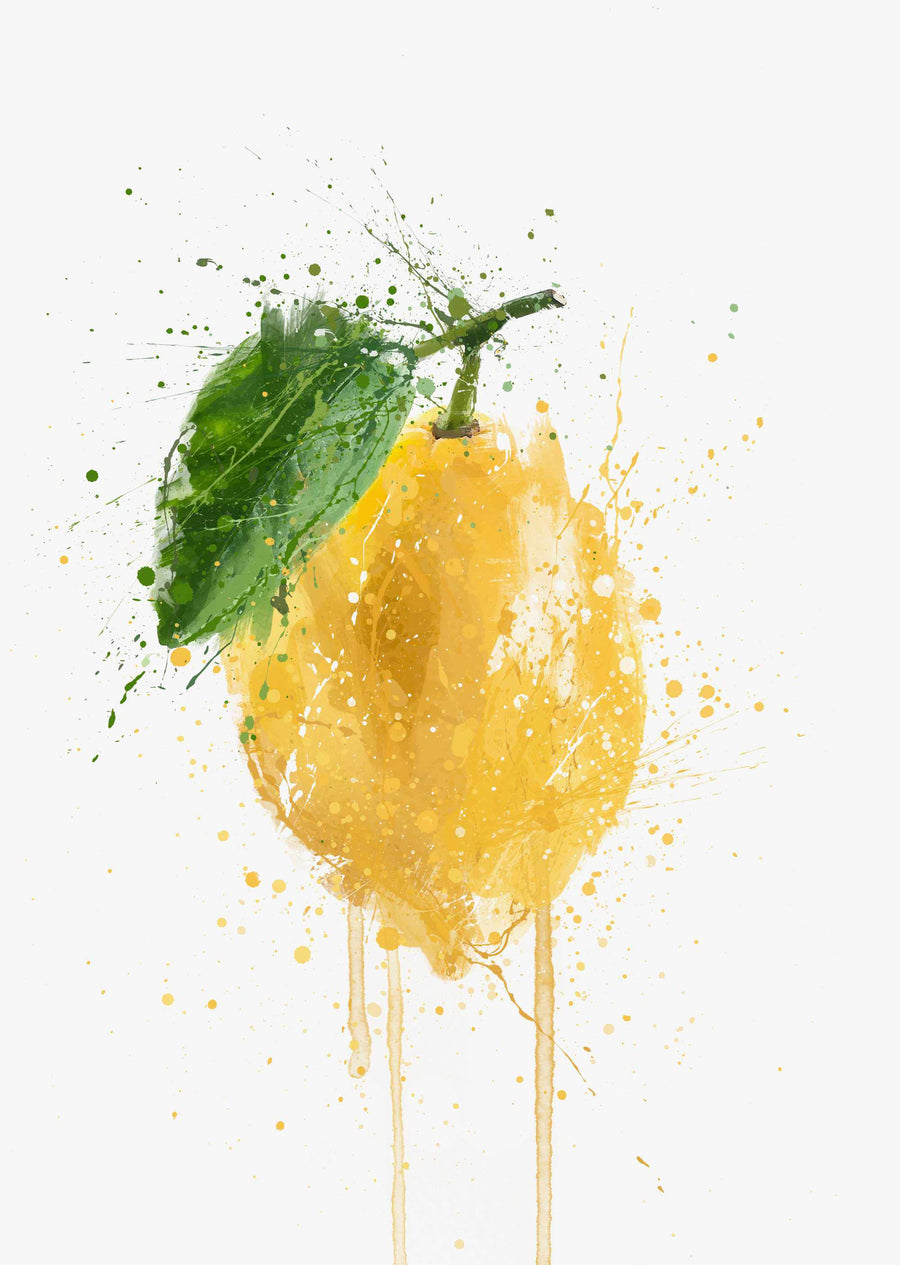 Whole Lemon Fruit Wall Art Print
