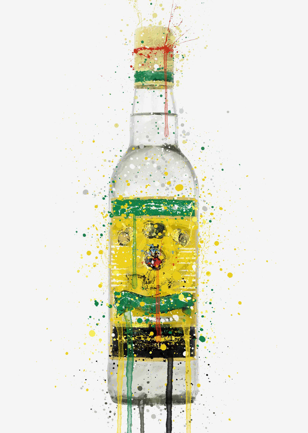 Wandbild Rumflasche 'Ananaspunsch'