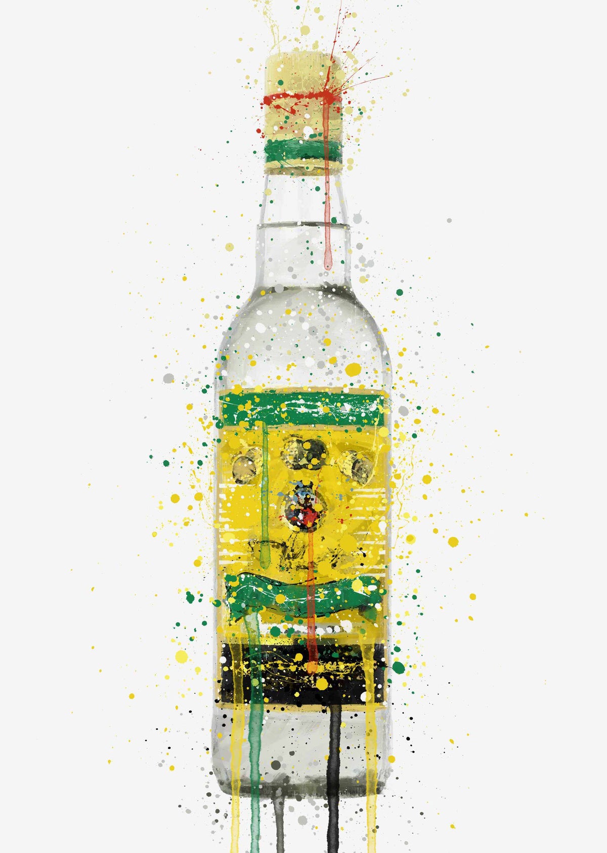 Wandbild Rumflasche 'Ananaspunsch'
