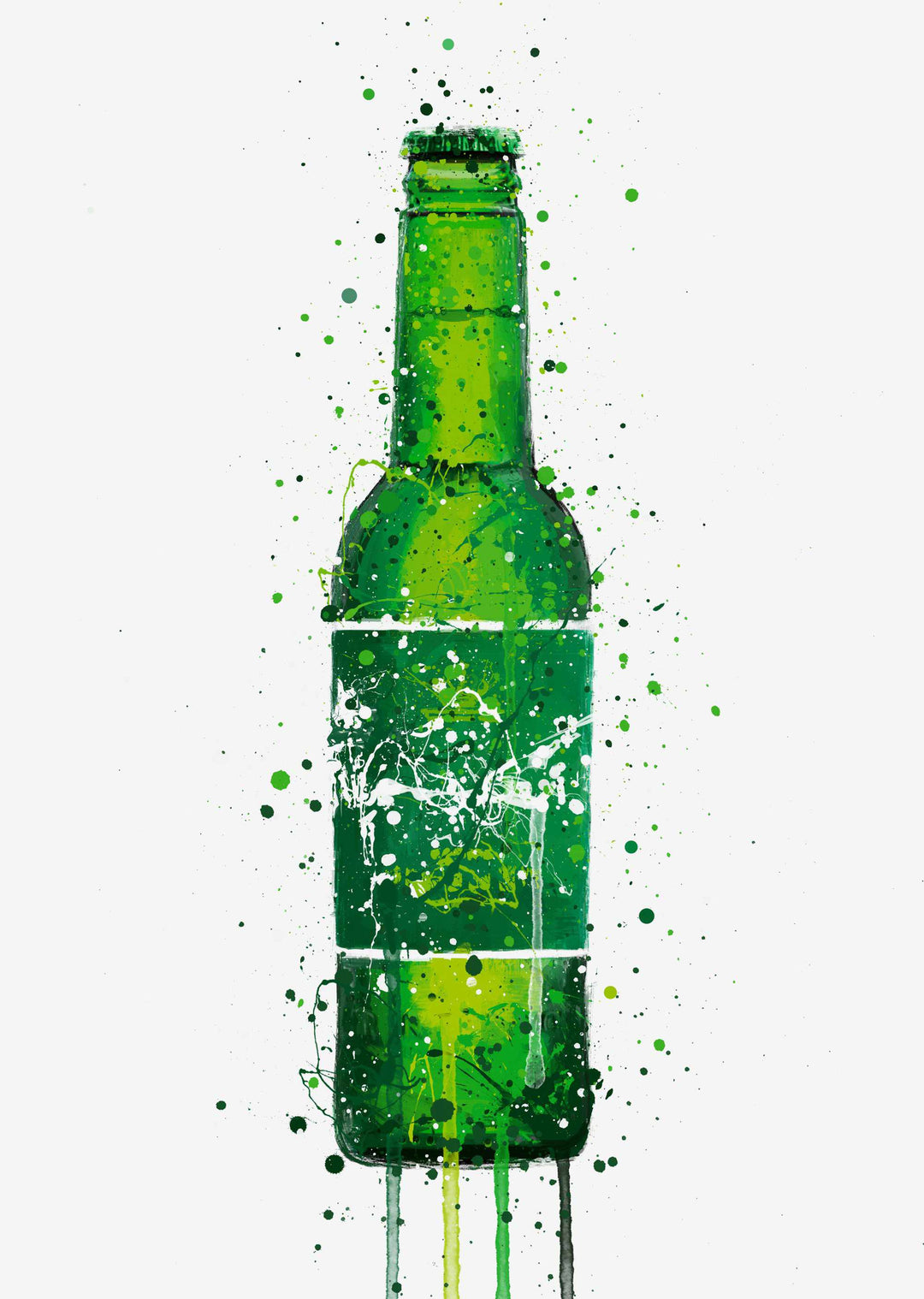 Bierflasche Wandbild 'Danish Green'